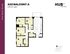 Modern 4-bedroom floor plan with open layout, spacious living area, and stylish kitchen at Hub State Street, 1014 sqft.