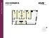 Modern 4-bedroom corner apartment floor plan with open-concept living area, two bathrooms, and sleek kitchen layout, covering 1105 sqft at Hub State Street.