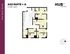 Modern floor plan for Hub State Street featuring a 4-bedroom, 2-bath layout with 1156 sqft, highlighting a spacious open-concept living and kitchen area.