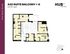 Modern floor plan of a 4-bedroom, 2-bath suite with balcony, featuring an open living area and spacious layout, 1276 sq ft.