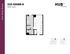 Modern 1X1 Oasis A floor plan with open-concept living area and kitchen, covering 526 sqft at Hub State Street.