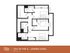 Sophisticated 4x4 TH VIP A lower-level floor plan showcasing 971 sq. ft. with two primary bedrooms, a stylish layout, and convenient amenities.