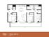 Modern floor plan of a VIP apartment featuring 3 bedrooms, 2.5 bathrooms, a stylish living room, and an efficient kitchen across 982 square feet.