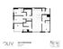 Modern 4x3 penthouse floor plan showcasing 4 bedrooms and 3 bathrooms, with expansive open-concept living and dining areas in a 1202 sq ft space, Unit 1400 at Oliv Tucson.