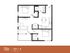Modern 2D floor plan of a 797 sq ft apartment featuring 2 bedrooms, a cozy living room, and a functional kitchen.