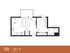 Modern 1-bedroom apartment floor plan with a cozy living room, efficient kitchen, and spacious bathroom layout, spanning 515 square feet.