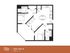 Modern 2D floor plan for 2X2 VIP A apartment, featuring two bedrooms, a spacious kitchen, stylish living area, and two bathrooms, covering 790 sq. ft.