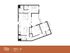 Modern floor plan showcasing a 3-bedroom layout with a spacious living area, sleek kitchen, and two balconies, totaling 1072 sq. ft.