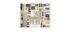 Elegant floor plan showcasing a well-designed apartment with four bedrooms, a modern kitchen, and cozy living area, perfect for comfortable living.