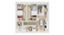 Contemporary floor plan showcasing 3 cozy bedrooms, an inviting open-concept living area, and a sleek modern kitchen, ideal for comfortable living.