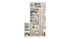 Modern floor plan showcasing a spacious 3-bedroom apartment with open-concept living, dining, and kitchen areas, plus multiple stylish bathrooms.