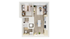 Modern 1-bedroom apartment floor plan featuring an inviting living room, sleek kitchen, cozy bedroom, and a stylish bathroom.