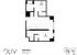 Modern floor plan for Oliv Tucson, featuring a 2x2 VIP layout with 2 bedrooms and stylish open living space, 839 sq ft.