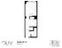 Oliv Tucson Studio VIP + A floor plan highlighting a modern 468 sq ft apartment with an open-concept living and kitchen area, cozy bedroom, and a well-designed bathroom layout.