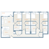 Elegant floor plan featuring 4 bedrooms each with walk-in closets, modern kitchen, spacious living room, and a cozy balcony.