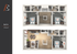 Modern 3x3 A floor plan showcasing three bedrooms, stylish open-concept living area, and cozy kitchen, covering 1278 sq ft.