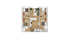 Chic 3D floor plan showcasing four cozy bedrooms, a modern open living area, spacious kitchen island, and stylishly designed interiors.