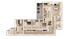 Elegant 3D floor plan featuring four bedrooms, an expansive living area, modern kitchen, and stylish balcony for luxurious living.