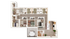 Modern 2D floor plan featuring 4 bedrooms, sleek kitchen, spacious living room, and stylish bathrooms.