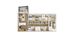 Modern floor plan showcasing an elegant apartment with four bedrooms, open living area, and a cozy balcony retreat.