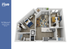 Modern 3D floor plan of 'The Rive' showcasing 2 bedrooms, 2 bathrooms, a cozy living room, and a stylish kitchen with balcony access, spanning 821 sq ft.