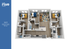 Modern 3D floor plan showcasing 3 bedrooms, 3 baths, and a stylish open-concept living area in Atlanta, 1194 sq ft.