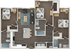 Modern floor plan showcasing 3 bedrooms with elegant decor, open-concept living room, and a stylish kitchen island.