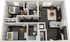 Modern 3D floor plan showcasing two bedrooms, two bathrooms, an open-concept living area, and a sleek kitchen, highlighting dark wood flooring and contemporary design elements.
