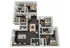 Modern 3D floor plan featuring 4 bedrooms, sleek open-concept kitchen, and welcoming living area with stylish furnishings.