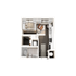 Modern 3D floor plan of a cozy apartment featuring one bedroom, an inviting living area, a chic kitchen, and a well-appointed bathroom.