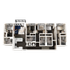 Contemporary 3D floor plan showcasing 3 spacious bedrooms, a sleek open kitchen, modern living area, and multiple bathrooms, perfect for comfortable living.