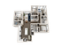 Stylish 3D floor plan showcasing 3 bedrooms, contemporary kitchen, elegant living area, and two bathrooms, ideal for modern living.