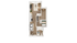 Elegant floor plan showcasing a cozy apartment with one bedroom, inviting living area, modern kitchen, and stylish bathroom, perfect for comfortable living.