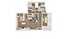 Inviting floor plan with 2 cozy bedrooms, spacious open-concept living and dining area, modern kitchen, and stylish bathrooms.