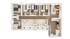Modern 3D floor plan showcasing five spacious bedrooms, a stylish open kitchen, and a cozy living area with natural light.