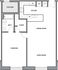 1BR 1 BA 816 sq ft