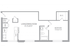 1 bedroom floor plan with no balcony