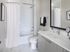Large bathrooms with plentiful cabinet space