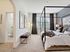 AMLI Toscana Place, interior, bedroom, large bed, window, bathroom doorway, carpet