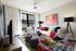 Our nice living room with windows and a ceiling fan. AMLI Dadeland
