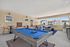 Game terrace with billiards