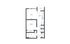 Contemporary one-bedroom apartment floor plan with living room, kitchen, and balcony.