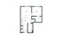 Detailed floor plan of a one-bedroom apartment featuring a spacious living room, kitchen, bathroom, and closets.