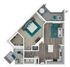 The IMPETUS | ONE BEDROOM, ONE BATH, 879 TOTAL SF WITH BALCONY/PATIO