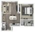 the ARDENT | ONE BEDROOM, ONE BATH STUDIO, 686 TOTAL SF