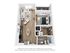 Modern 3D floor plan of a cozy apartment featuring a spacious bedroom, stylish open-concept living area, contemporary kitchen, and a private balcony.