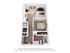 Contemporary 3D floor plan featuring a cozy 1-bedroom apartment with a modern kitchen, inviting living room, spacious bathroom, and in-unit washer and dryer.