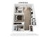 Chic 3D floor plan showcasing a cozy one-bedroom layout with an open living area, modern kitchen, and private balcony.