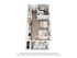 Modern 3D floor plan showcasing a cozy studio apartment with an inviting living space, compact kitchen, and stylish bathroom.