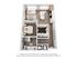 Chic 3D floor plan showcasing 1 bedroom, modern kitchen, and cozy living area with refined interiors.
